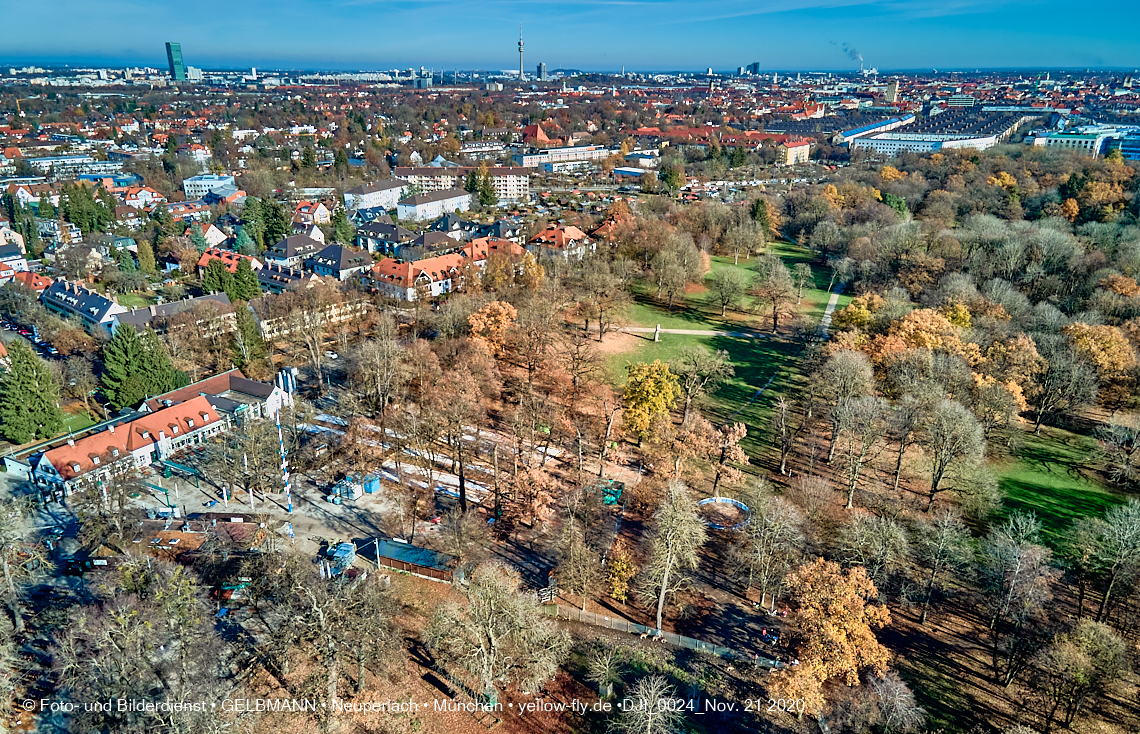 21.11.2020 - Hirschgarten mit Paketposthalle in München